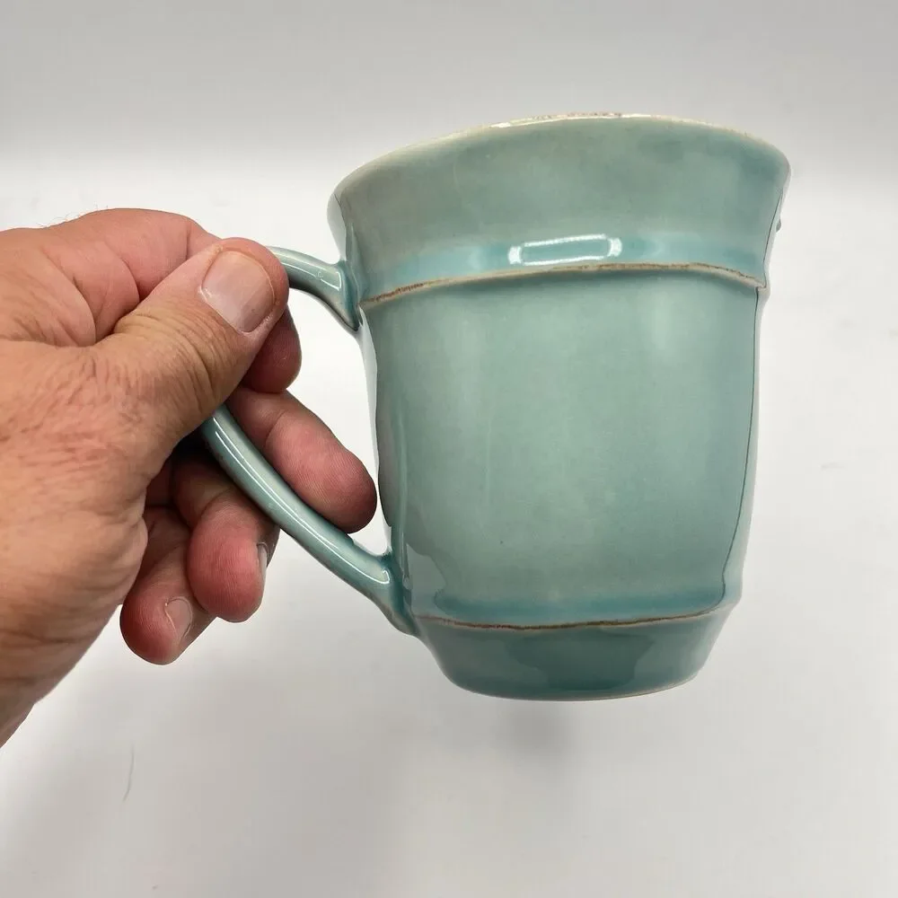 Pottery Barn Portugal Turquoise Mug Coffee Cup